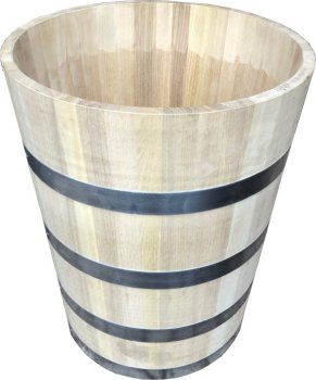 Preview: Holztrog aus Hartholz ( Eiche / Akazie) 380 Liter Wasserfass Gartenfass